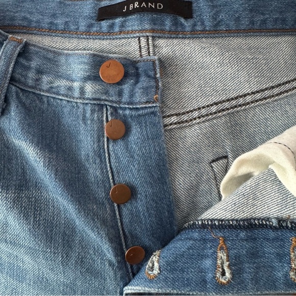 J Brand Ivy Slouchy High Rise Straight Leg Baggy Crop Jeans Step Hem Size 25 - Picture 3 of 10